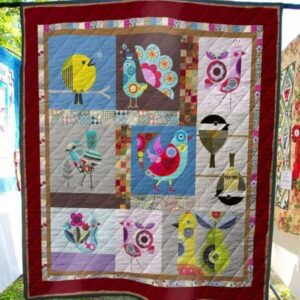 Cartoon Bird Quilt Blanket  Quilt